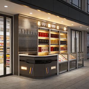 Vetrina OEM in Acciaio Inox con Finitura a Forno per Farmacia, Arredamento Commerciale Moderno, Design d'Interni Ecologico e Personalizzato - Product Image 2