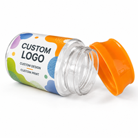 Bocaux en plastique personnalisés avec couvercles, en PET de qualité alimentaire, légers, couleur personnalisée, contenants de stockage pour bonbons, emballage réutilisable anti-odeur