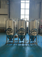 Acier inoxydable 304/316 1bbl 2bbl 3bbl Fermenteurs coniques 200L Réservoir de fermentation de bière à pression