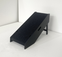Verstellbare Hölzerne Haustierrampe mit Sicherheitsgeländern Rutschfeste Traktionsmatte Faltbar für Bett Couch Sofa Heim Innenbereich
