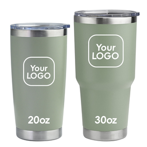 Custom Logo Stainless Steel Double Wall Vacuum Insulated 20 oz Travel Car Coffee Mug with Handle and Lid Leak-Proof - Product Image 1