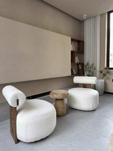 Modern One-Seater <b>Bean</b> <b>Bag</b> Tatami Fabric Upholstered for Bedroom Balcony <b>Garden</b> Lazy Days-Versatile Design - Product Image 6