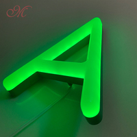 2023 marques personnalisées publicité 3D acrylique LED lettre signe Logo illuminé panneau de signalisation extérieure avec Source de lumière au néon