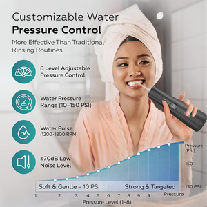 Nuevo Irrigador Bucal Inalámbrico Recargable 2026, Resistente al <span class=keywords><strong>Agua</strong></span> IPX7, con 5 Modos y 8 Boquillas para <span class=keywords><strong>Dientes</strong></span> - Product Image 5