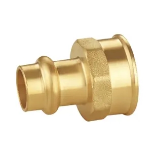 brass press fittings material ball valve V profile EN merit female coupling