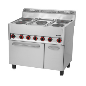 Estufa Eléctrica de 5 Quemadores GN 1/1 99 con Horno Eléctrico Asistido por Ventilador - Product Image 1