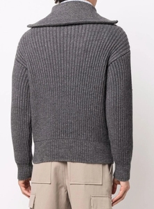 Cardigan Basic in Maglia a Nido d'Ape con Zip, Pullover da Uomo, Maglieria con Zip 1/4, Maglioni di Guangzhou, Maglieria Homme - Product Image 5