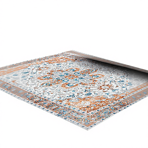 Moquette en polyester lavable grande surface, en peluche, design floral moderne, pour salon, cuisine et bureau (lavable en machine) - Product Image 4