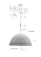 Lampe suspendue moderne en corde de papier et rotin, pour hôtel, intérieur, hauteur réglable, personnalisable, 2700K blanc chaud, douille E27 non incluse