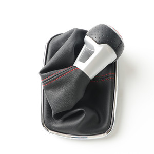 Pomo de Palanca de Cambios de Cuero para Auto, 5 y 6 Velocidades, Ergonómico, Compatible con Volkswagen Bora - Product Image 3