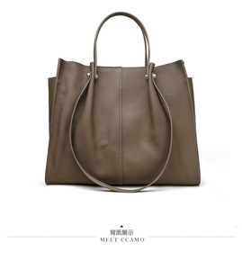 Bolsos Tote Casuales de Cuero Genuino, Bolsos de Mano de Lujo Vintage para Mujer, Bolsos de Hombro de Gran Capacidad de Diseño de Moda para Mujer - Product Image 6