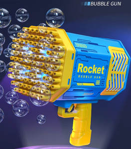 Pistola de Burbujas, Lanzador de Cohetes para Niños, Juguetes para Exteriores, Regalo para Niños y Niñas, Pistola de Burbujas Eléctrica Automática - Product Image 1