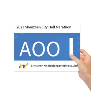 High Quality Custom Printed Disposable Bibs A5 Size Waterproof <b>Tyvek</b> <b>Paper</b> Race Number Bibs for Cement Candy Sand Shopping - Product Image 6