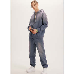 Chándal Informal de Invierno para Hombre, Personalizado con Logotipo, 100% Algodón, Terciopelo, Transpirable, Cortavientos, Talla Grande - Product Image 6