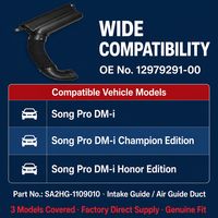 Nouvel ensemble de conduit d'admission d'air 12979291-00 pour BYD Song Pro DM-i Tuyau d'admission SA2HG-1109010