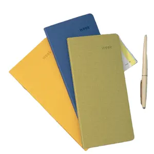 Tragbarer Wochen planer Simple Ins Style Retro Einfarbiges Taschennäh-Notizbuch