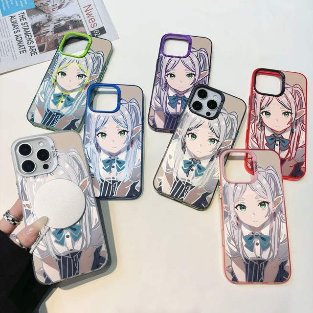 Magnetic Wireless Charge Anime Mobile Covers for iPhone Xs Xr 11 12 13 14 15 Pro Max Phone Case
