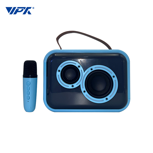 Factory Supply Wholesale Speaker Audio Music Portable BT Wireless Microphone Karaoke Speaker With Microphone Led