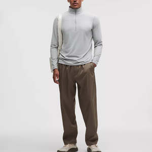Maglietta da Uomo <span class=keywords><strong>a</strong></span> Maniche Lunghe in Cotone Tinta Unita con Ricamo, Girocollo, Leggera, Casual, Estiva, per Palestra e Allenamento - Product Image 2