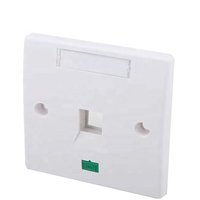 Placa frontal Keystone de un solo puerto para cable RJ45 Cat6 de plástico ABS de alto impacto, tipo 3M, placa frontal Keystone 3M, placa frontal de red