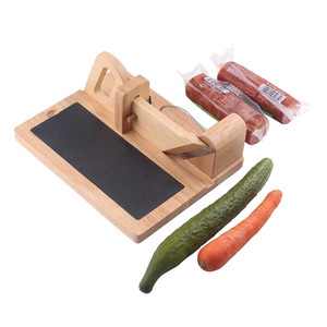 เครื่องหั่นไส้กรอกไม้ หั่นผลไม้ ผัก เนื้อแช่แข็ง เครื่องตัดไม้สำหรับชอริโซ ซาลามิ พร้อมใบมีดสแตนเลส - Product Image 3