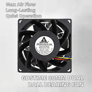 Ventilateur en plastique Gdstime GDP8038 80mm DC 12V, ventilateur axial d'extraction et de refroidissement, double roulement à billes, 4 broches FG PWM, grand débit d'air pour boîtier d'ordinateur - Product Image 3