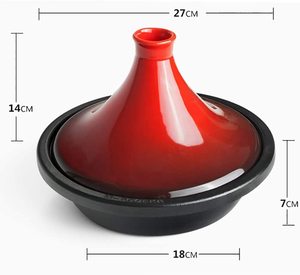 Casserole Slow Cooker 2.4 qt Ceramic Pots <strong>for</strong> <strong>Cooking</strong> and Stew Hand Made Tagine Pot with Lid - Product Image 4