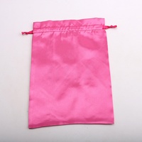 Luxe rose Satin cheveux perruque Bundle stockage cordon sac haut de gamme soie cadeau Lingerie Packng pochette à poussière