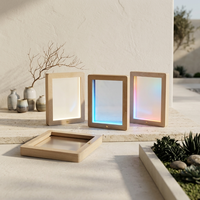 Cadre photo LED en acrylique vierge, surface de sublimation, design de base stable aux couleurs chaudes, pour décoration de chambre, salon et fêtes