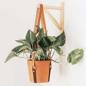 Fioriera <span class=keywords><strong>da</strong></span> <span class=keywords><strong>Parete</strong></span> in Pelle per Interni/Esterni, Porta Vaso Sospeso per Fiori Artificiali, Materiale Durevole, Personalizzabile, Ecologico - Product Image 1