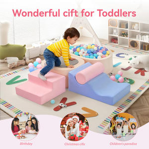 Peuter Indoor <span class=keywords><strong>Soft</strong></span> Klimset 6-pc-Safe Foam <span class=keywords><strong>Play</strong></span> Gym Met Ballenbak - Product Image 6