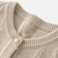 Cardigan en cachemire pour femmes à la mode, tricoté avec des poches, manteau tricoté doux et élégant