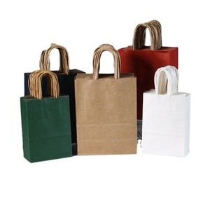 Bán Buôn Biểu Tượng Tùy Chỉnh Nâu Kraft Túi Phục Vụ Takeaway Bao Bì Quà Tặng Túi Xách Cho Giáng Sinh Cho Năm Mới Bánh Trình bày - Product Image 1