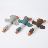Juguete de Peluche para Perro Pawstar con Sonido de Ganso y Pato, Doble Sonido, Cuerpo Plano y Ancho, Interactivo, para Masticar, 3 Colores, Venta al por Mayor, Personalizable