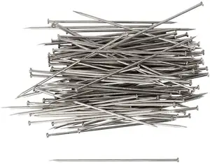 Wholesale flat head straight dressmaker office pins,quilting pins with the silver color
