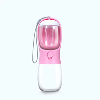 Distributeur de nourriture pour chien portable et écologique, étanche, 300 ml, avec bol et bouteille d'eau intégrés