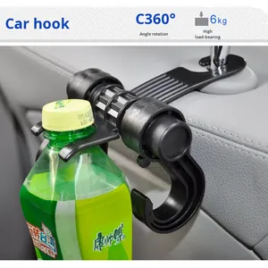 Old Mold ABS 65g Dual-Headed Short <b>Hook</b> <b>Car</b> Seat Back Headrest <b>Hook</b> Original Size Load-Bearing Strengthened 6kg - Product Image 4