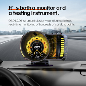 Velocímetro HUD para Parabrisas de Coche, Pantalla LCD TFT de 3.5 Pulgadas con Reloj de RPM, Monitor de Tiempo de Conducción, Temperatura del Agua, GPS - Product Image 3