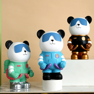 Sky Panda Resin Ornament Astronaut Panda Desk Decor Living Room Gift Contemporary Design Single Piece Package - Product Image 4