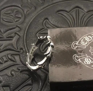 Hochwertiger Mode-Kupferring im Europäischen und Amerikanischen Stil, Ewiges Herz, Klassisch-Retro, Breit und Schmal, Unisex, Ins-Kreuz, Paarring - Product Image 6