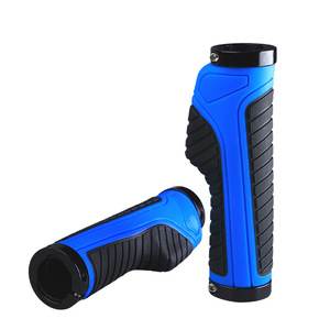 Poignées de guidon de vélo de montagne 22,2 mm noir/gris, verrouillables, en alliage d'aluminium, accessoires pour vélo à pignon fixe - Product Image 3