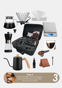 Offre Spéciale : Ensemble de Café Personnalisable avec Moulin et Verseuse, Idéal pour les Cadeaux, Livré dans une Boîte Cadeau Haut de Gamme 100% Premium - Product Image 2