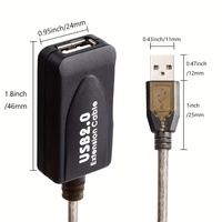 Taipuxi 5 m 10 m 15 m 20 m langes Usb 2.0 A männliche zu a weibliche Erweiterung aktiver Wiederholkabel Usb-Verlängerungskabel mit Verstärker-Chip