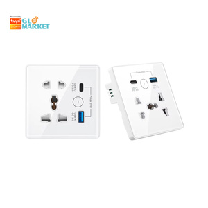 Glomarket tuya nhà thông minh phổ ổ cắm USB + Loại C cổng thông minh EU tiêu chuẩn Wifi Ổ cắm điện Alexa Google nhà điều khiển bằng giọng nói - Product Image 1