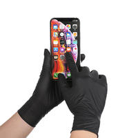 Gants en nitrile Titanfine sans poudre pas cher gants d'examen en nitrile noir 100 pièces épaissir les gants d'examen en nitrile pur