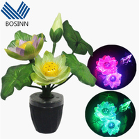 Rose Artificielle Fleur Lampes Fibre Optique Fleur Éclairage Romantique Veilleuses Chambre Dortoir Table Bonsaï Lampe