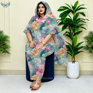 Tissu textile floral imprimé numérique personnalisé pour femmes soudanaises Persi Japan, voile suisse Diana London Dress - Product Image 1