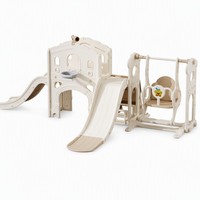 Ensemble de jeu multifonctionnel pour enfants en intérieur, château, toboggan, balançoire, charge maximale 80 kg, adapté aux enfants de 1 à 8 ans.