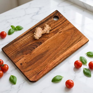 Tabla de Cortar Reversible de Madera de Acacia QUALCOSA de 2.0 cm de Grosor, Ecológica y Antideslizante, Apta para Lavavajillas, para Uso en la Cocina - Product Image 5