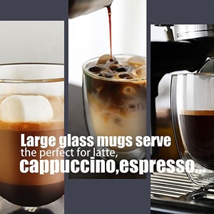 Offre Spéciale – Grand Mug en Verre Double Paroi Transparent et Tasses à Thé avec Soucoupes pour Boissons Chaudes et Glacées - Product Image 5
